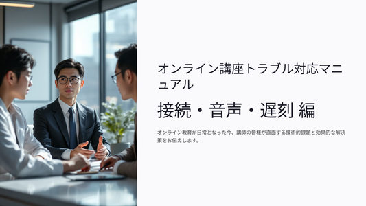 オンライン講座トラブル対応マニュアル（接続・音声・遅刻）
